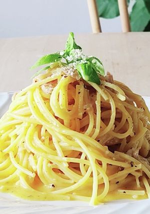 レンジ5分de即席カルボナーラ☆昼パスタ-レシピのメイン写真