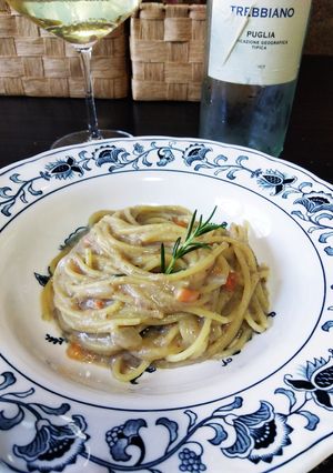 オーガニックの栗と豆乳のパスタ-レシピのメイン写真