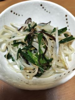 ニラ、もやし、塩昆布の炒め物-レシピのメイン写真
