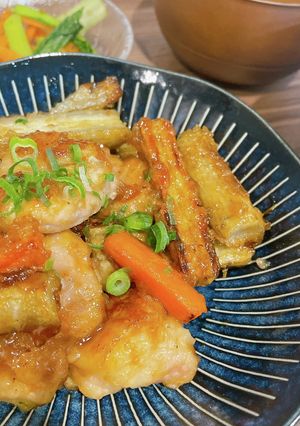 さっぱり甘辛鶏ごぼう-レシピのメイン写真