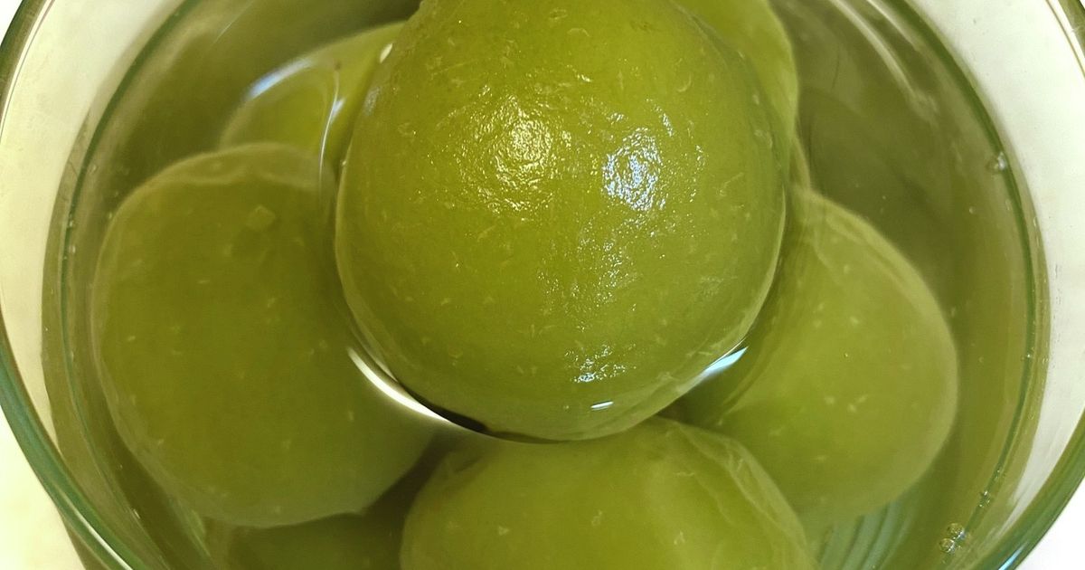 煮梅　1207 青梅の甘露煮(シロップ煮)の作り方/How to make candied green