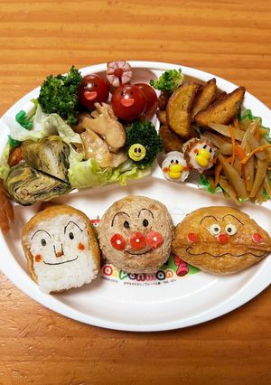 お稲荷さんでアンパンマンと仲間たち-レシピのメイン写真
