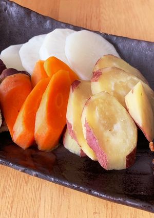 ホクホクうまい！彩り野菜蒸しの焼味噌添え-レシピのメイン写真