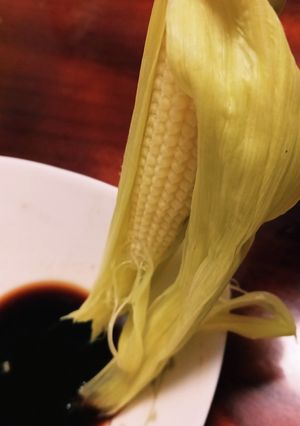 旬のヤングコーンの皮ごと(レンジ)-レシピのメイン写真