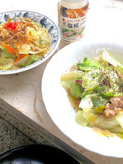 塩麹でレタス&豚バラのささっと炒め-レシピのメイン写真