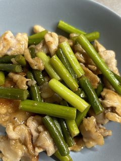にんにくの芽と豚肉の炒め物-レシピのメイン写真