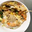 お一人様野菜たっぷりレモン風味梅親子丼風