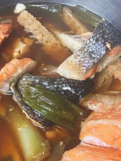 鮭と豆腐と長ネギの煮物-レシピのメイン写真