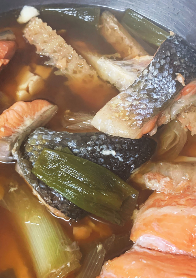鮭と豆腐と長ネギの煮物-レシピのメイン写真