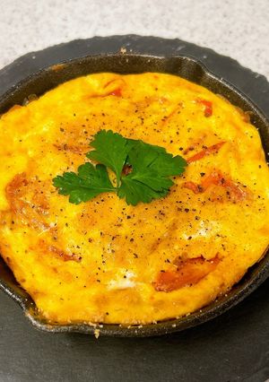 焼きトマトのふんわりＷチーズオムレツ-レシピのメイン写真