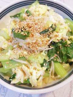 青梗菜とエノキの卵炒め-レシピのメイン写真