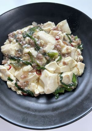 【酢で作る】癖になるさっぱり塩麻婆豆腐-レシピのメイン写真