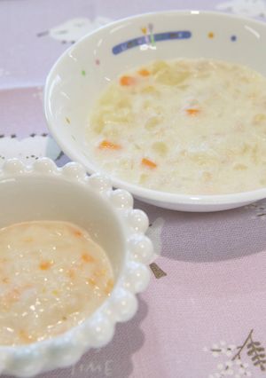 鶏ひき肉と野菜のミルク煮【子育て支援課】-レシピのメイン写真