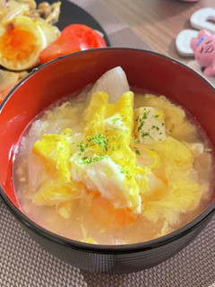 ふわっふわエビ卵スープ♪5/20-レシピのメイン写真