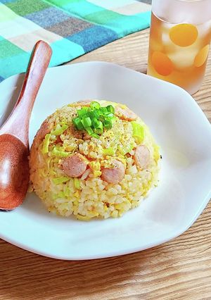 レンジで時短!ひとりランチのチャーハン-レシピのメイン写真