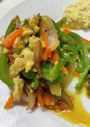 【簡単副菜】野菜のたまご炒め-レシピのメイン写真