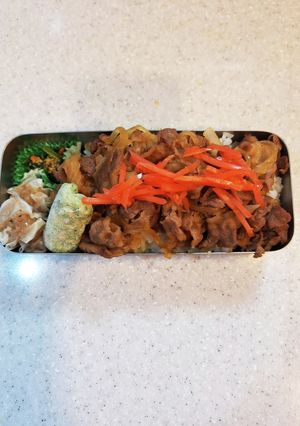 高校生弁当覚え書き304牛丼-レシピのメイン写真