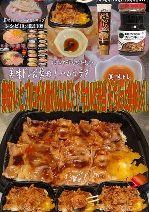 美味ドレとプルコギ焦がし大蒜牛カルビ弁当-レシピのメイン写真