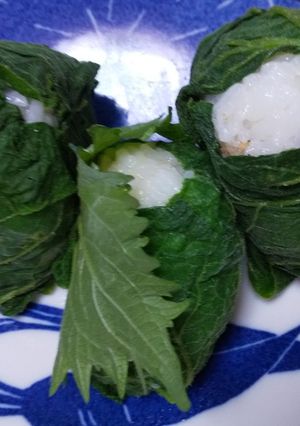 カボチャの葉っぱ漬けおにぎり-レシピのメイン写真