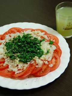フレッシュ☆春トマトのスライスサラダ♪-レシピのメイン写真
