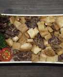レンジで★牛肉と厚揚げの甘醤油煮の丼弁当