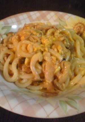 味噌絡めうどん（焼きうどんじゃないよ）-レシピのメイン写真