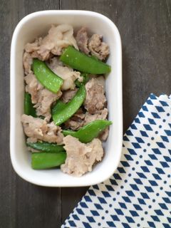 スナップエンドウと豚肉の和えもの-レシピのメイン写真