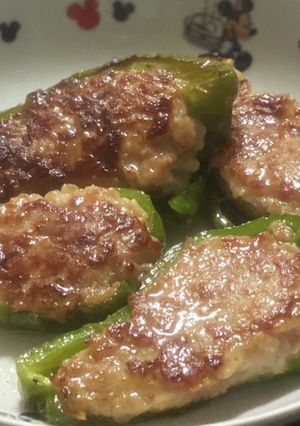 ピーマンの肉詰め（鶏）-レシピのメイン写真