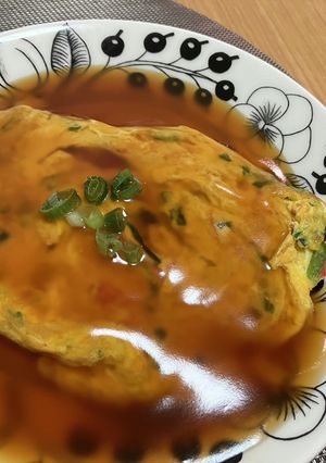 たっぷり餡が美味しい♪ニラ入りカニ玉　-レシピのメイン写真
