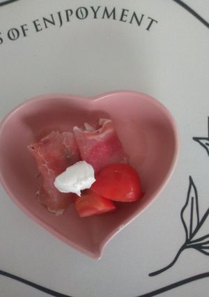 生ハムトマトのクリームドレ-レシピのメイン写真