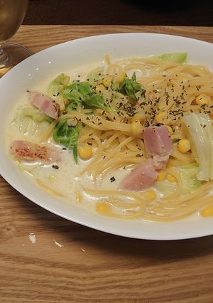 クリームパスタ-レシピのメイン写真