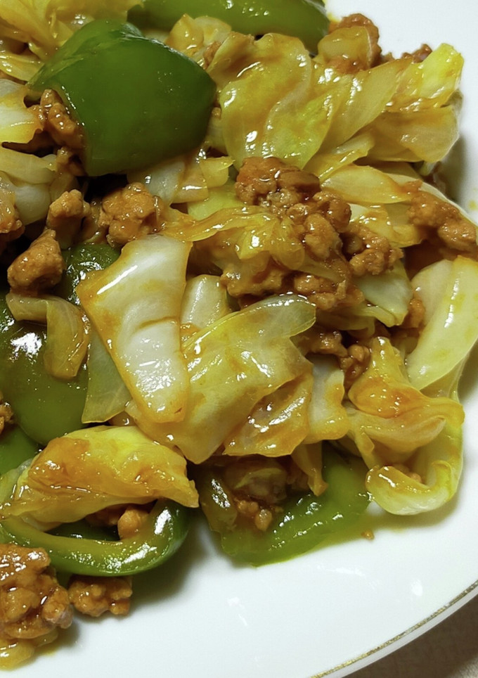 レンジ活用豚ひき肉とキャベツの甜麺醤炒め-レシピのメイン写真