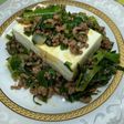 中華風ひき肉とニラとネギの冷奴