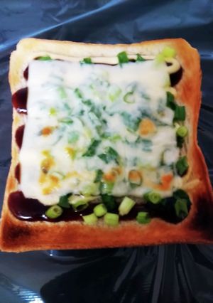 ネギお好みトースト-レシピのメイン写真