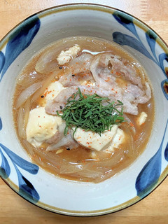 豚バラ肉と豆腐と玉ネギのレンジ煮込み-レシピのメイン写真