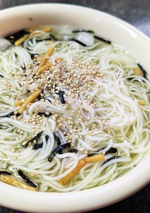 ひんやりウマっ！お茶漬けの素そうめん-レシピのメイン写真