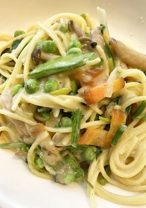 野菜たっぷり豆乳ベジチーズ風スパゲッティ-レシピのメイン写真