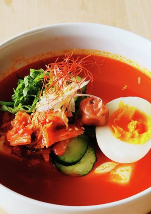 ひんやり韓国風旨辛冷奴汁☆昼食☆きゅうり-レシピのメイン写真