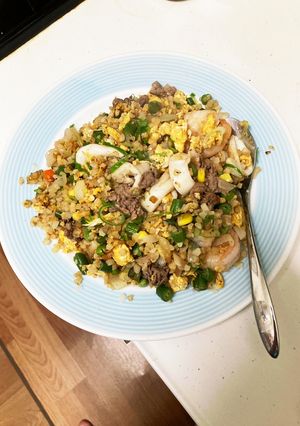 思い出の海鮮ピラフ炒飯-レシピのメイン写真