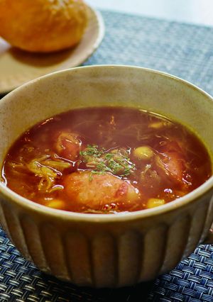 千切りキャベツのカレースープ-レシピのメイン写真