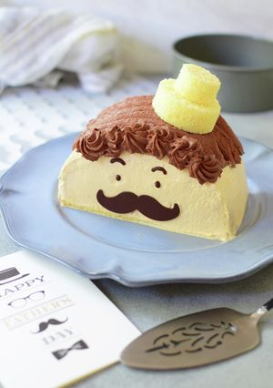 父の日ハーフケーキ（キャラメル＆バナナ）-レシピのメイン写真