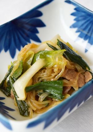【春野菜】葉玉ねぎと豚肉炒め-レシピのメイン写真