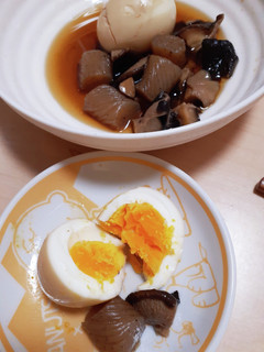 卵と椎茸と蒟蒻たいたん-レシピのメイン写真