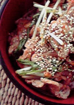 豚キムチ丼 腹ぺこ男子への3分メニュー-レシピのメイン写真