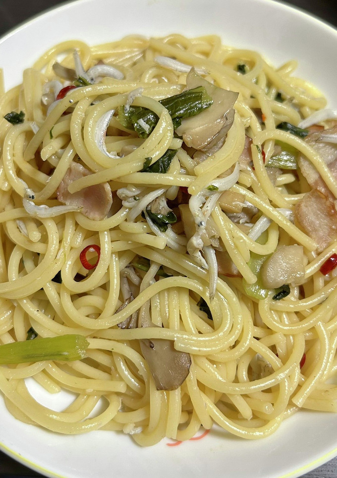 小松菜ときのことしらすの和風パスタ-レシピのメイン写真