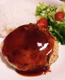給食の手作り大豆とひじきのハンバーグ