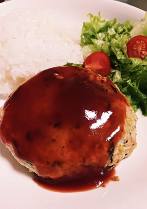 給食の手作り大豆とひじきのハンバーグ-レシピのメイン写真