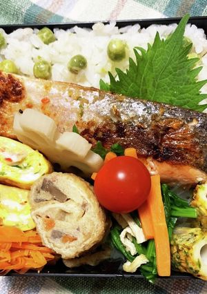 5/23ﾖｯﾁｬﾝ☆ 鮭のパン粉焼き弁当-レシピのメイン写真