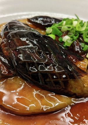 レンジで7分　ツヤツヤ茄子の照り煮-レシピのメイン写真