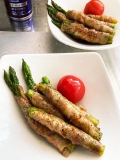 激うま♡味ぽんバターでアスパラ肉巻き-レシピのメイン写真